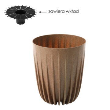 Chomik Горщик Mira Eco Wood 145 мм — натуральне дерево, LAM9377 - Home Club