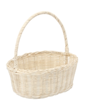 Chomik Кошик З Ратану 27,5 x 20,5 x 10,5/27 См З Рукояткою Білий / Брунатний, DRA6089 - Home Club