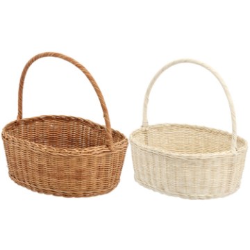 Chomik Кошик З Ротангу 34 x 26 x 12,5/32 См З Рукояткою - Білий / Брунатний, DRA6096 - Home Club