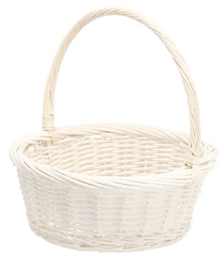 Chomik Кошик З Ротангу 39 x 39 x 16/41 См З Рукояткою - Білий, DIR6919 - Home Club
