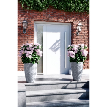 Chomik Горщик Flow Slim 400 мм Платина, FOM5817 - Home Club