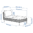 ИКЕА Модульный шезлонг VITTSKÄR, 495.912.56 - Home Club, изображение 4