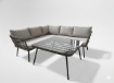 Garden Line Набор Садовой Мебели (Угловой Диван, Стол) - Серый, Подушки - Серый, ABI3385 - Home Club