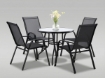Garden Line Набір Садових Меблів - 4 Стільці + Круглий Стіл - Сірий, TIH3514 - Home Club, зображення 2