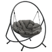 Chomik Підвісне крісло Patio - темно-сіра подушка, сіра рама 115,5X140X167,5 см, FAT9934 - Home Club, зображення 2