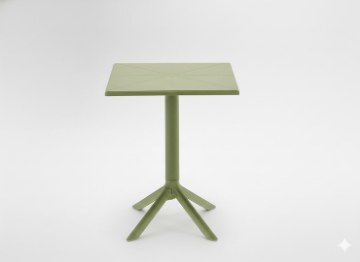 Garden Line Квадратний Садовий Стіл 60 x 60 x 77,5 См Зелений, FAT0992 - Home Club