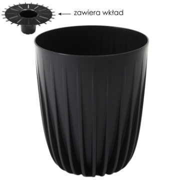 Chomik Горщик Mira 300 мм Eco Recycled – чорний, LAM49158 - Home Club