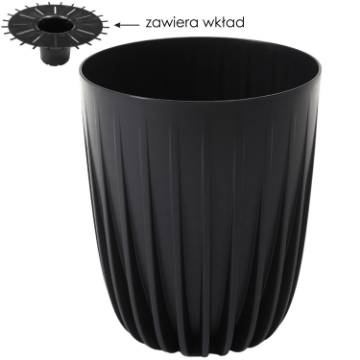 Chomik Горщик Mira 390 мм Eco Recycled – чорний, LAM49165 - Home Club