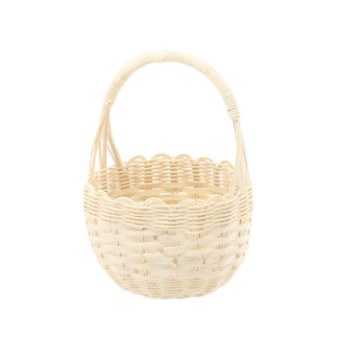Chomik Кошик З Ротангу 18 x 12/23 См З Рукояткою - Білий, DRA02_8758 - Home Club