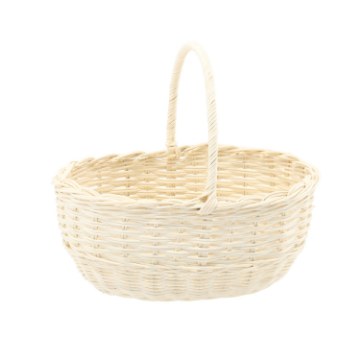 Chomik Кошик З Ротангу 28 x 21 x 12/25 См З Рукояткою - Білий, DRA06_8833 - Home Club