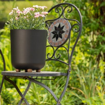 Chomik Горщик Sofia 190 мм Recycled Чорний, LAM44245 - Home Club