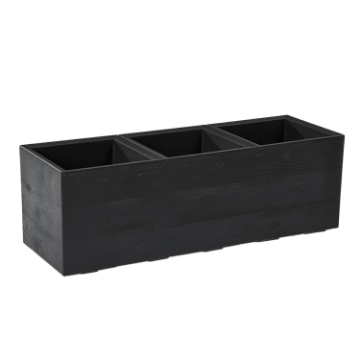 Chomik Квітник Karo 900X300Mm Дошка Recycled Чорний, LAM48465 - Home Club