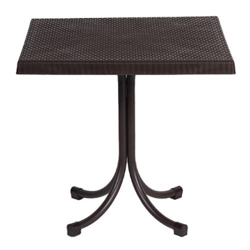 Garden Line Садовий Стіл З Ратану На Одній Ножці 80 x 80 x 73 См Бронзовий, CT063/BR - Home Club