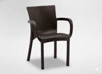 Garden Line Садовое кресло из ротанга 60 x 60 x 82 см, коричневое, CT014/BR - Home Club