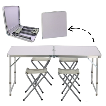 Garden Line Туристический Набор (Стол + 4 Стулья) 120 x 60 x 70 См, OXE8211 - Home Club