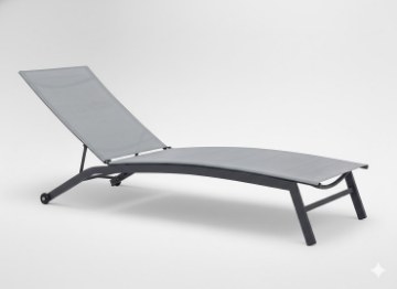 Garden Line Садовый Шезлонг 195x63x90 см Серый, ANH0860 - Home Club