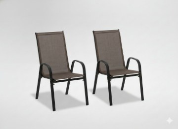 Garden Line Набор из 2 садовых стульев, коричневый, 54 x 72 x 96, NEO3678 - Home Club