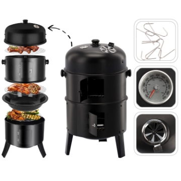 BBQ Meeting Многофункциональный гриль 3 в 1: гриль/коптильня/очаг, 40 x 84 см, BBQ5306 - Home Club