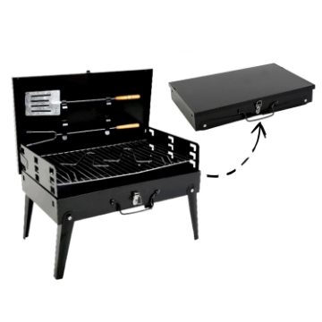 BBQ Meeting Складний Туристичний Гриль Чемодан З Виделками Та Лопаткою 43 x 26,5 x 46,5 См, BBQ4841 - Home Club