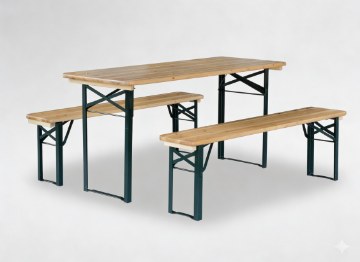 Garden Line Набор Для Пиров - Стол 117 x 56 x 76 См + 2 Скамеи 117 x 25 x 46 См, MEB0780 - Home Club