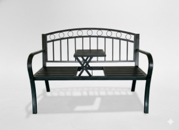 Garden Line Садова Лавка 127 x 53 x 84 См З Розкладним Стілчком, MEB0797 - Home Club