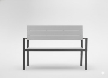 Garden Line Скамейка для сада 118 x 54 x 77 см, серая, MEB0803 - Home Club