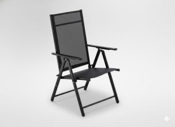 Garden Line Складной садовый стул из стали, 66 x 53 x 107 см, черный, TIH3484 - Home Club