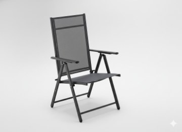 Garden Line Складной садовый стул из стали, 66 x 53 x 107 см, серый, TIH3491 - Home Club