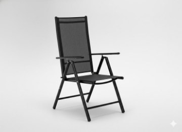 Garden Line Складной садовый стул из алюминия, 66 x 56 x 107 см, черный, TIH3507 - Home Club