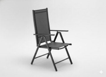 Garden Line Складной садовый стул из алюминия, 66 x 56 x 107 см, серый, TIH3804 - Home Club