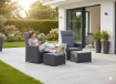 Garden Line Набор Садовой Мебели - Антрацит (2 Разкладывающихся Кресла, Стол, 2 Подножки), ZUM6430 - Home Club, изображение 6
