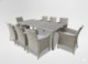 Garden Line Набор Садовой Мебели / 8 Кресел + Большой Стол / Серый, ABI3661 - Home Club