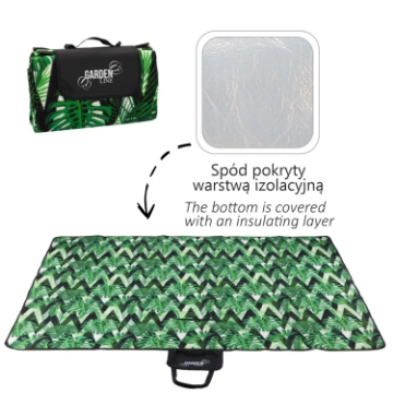 Chomik Пикниковый Коврик 200x200 См С Изоляцией Monstera, RUG5769 - Home Club