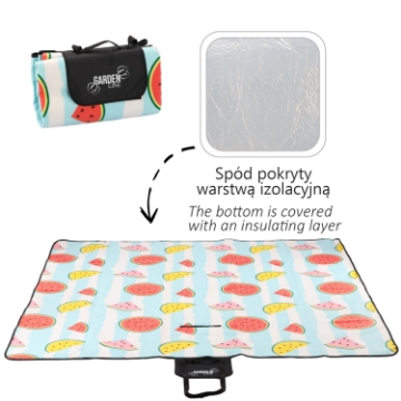 Chomik Пикниковый Плед 200x200 См С Изоляцией «Фрукты», RUG5776 - Home Club