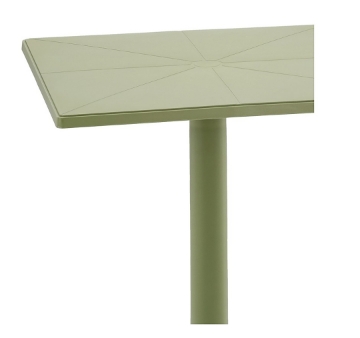 Garden Line Квадратний Садовий Стіл 60 x 60 x 77,5 См Зелений, FAT0992 - Home Club