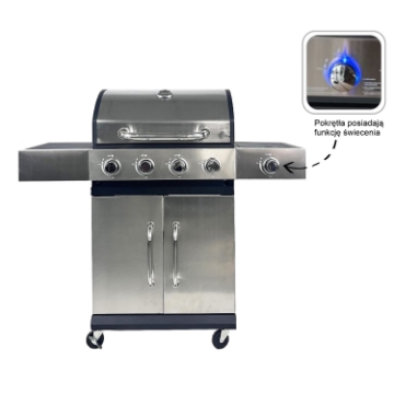 Chomik Газовый Гриль 4+1 С Редуктором 13 квт, BBQ5368 - Home Club