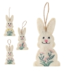 Chomik Пасхальна Прикраса - Підвіска 5 x 10,5 См Кролик У Квітах, 4 Різні Варіанти, SUN9069 - Home Club