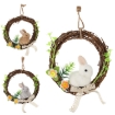 Chomik Пасхальна Прикраса - Вінок З Кроликом 15 x 15 x 3 См, 3 Кольори, SUN9229 - Home Club