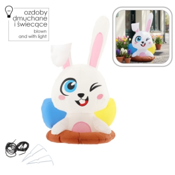 Chomik Надувний заєць, що вискакує з нори, 120 см, світлодіодний, SUN9687 - Home Club