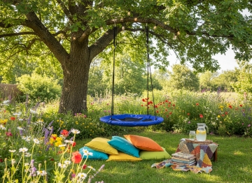 Garden Line Качества - Сороличевое Гнездо - Диаметр 100 См - Синий, HAM5160 - Home Club