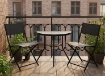 Garden Line Набір Балконних Меблів - Стілок-Півстіл + 2 Складні Стільці - Чорний, SAD7132 - Home Club, зображення 12