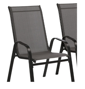 Garden Line Набор из 2 садовых стульев серого цвета, размеры 54 x 70 x 92 см., TIH1632 - Home Club