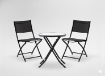 Garden Line Набір Балконних Меблів - Круглий Стіл + 2 Складні Стільці - Чорний, SAD6643 - Home Club, зображення 4