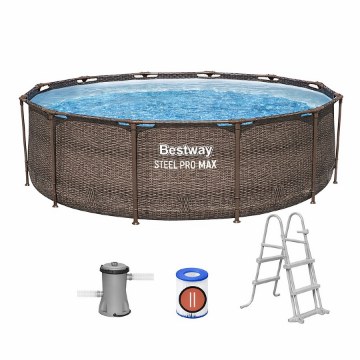 Bestway Бассейн каркасный Rattan 3,66 X 1 м (бассейн, фильтрующий насос, лестница), BES56709 - Home Club