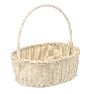 Chomik Кошик З Ратану 34 x 26 x 12,5/32 См З Рукояткою - Білий / Брунатний, DRA6096 - Home Club