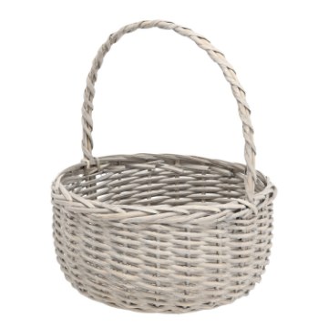 Chomik Кошик З Ротангу 34 x 34 x 16/40 См З Ручкою - Сірий, DIR7046 - Home Club