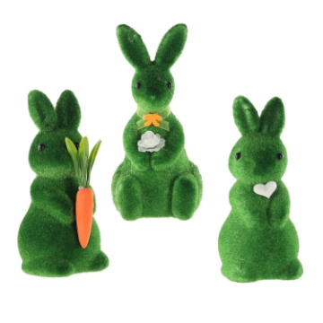 Chomik Пасхальна Прикраса - Зелений Зайчик 7 x 8 x 15 См, 3 Різні Моделі, SUN9663 - Home Club
