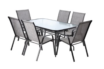 Garden Line Набор Садовой Мебели - Стол 150 x 90 x 70 см + 6 Стульев 54 x 72 x 96 см, NEO2286KPL - Home Club