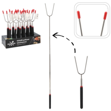 BBQ Meeting Телескопические вилы для гриля / костра, длина 24,5 / 72,5 см, BBQ4979 - Home Club