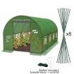 Garden Line 4-секционный садовый пленковый туннель, зеленый, 6 x 3 x 2 м, TUN5613 - Home Club